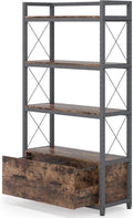Lateral Filing Cabinet with Open Storage Shelves H8874