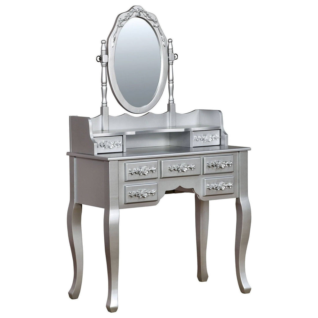 Silver Vanity with Stool F716527