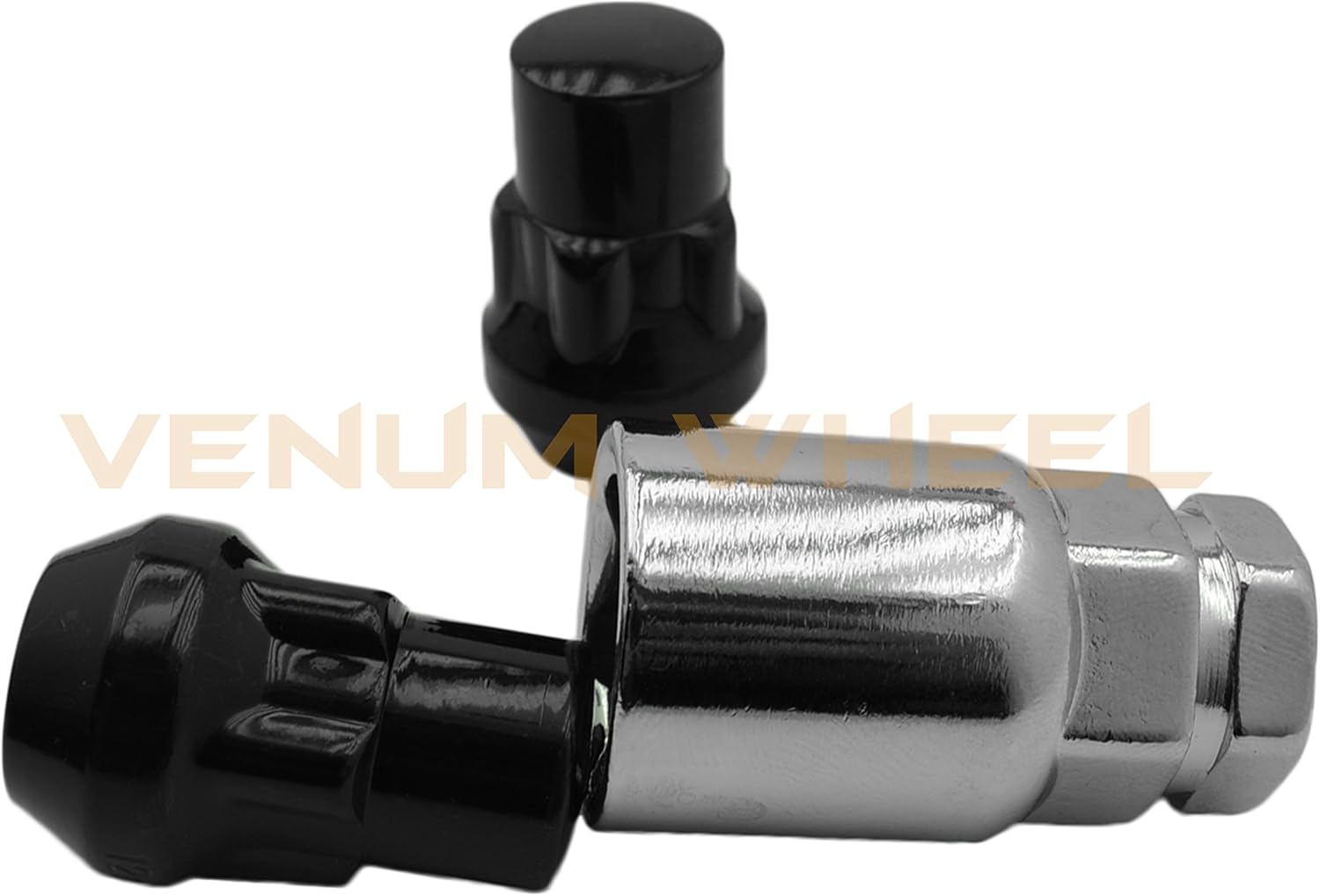 6x5.5 Black Hub Centric 2" Adapter 12x1.5 106mm Bore with 4 Wheel Security Locks A5793