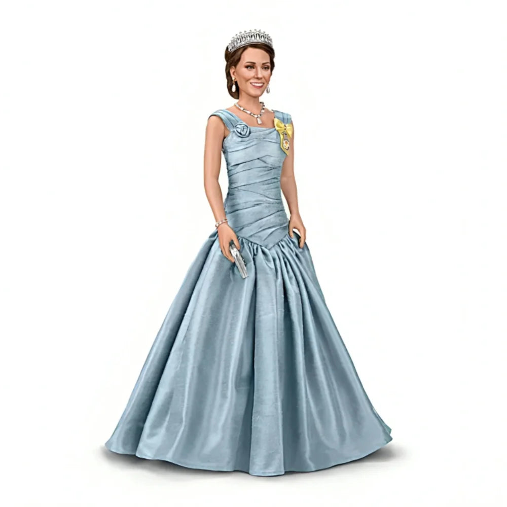 Poseable Collectible Doll in Gown with Jewelry Reproductions 15-inches H7946