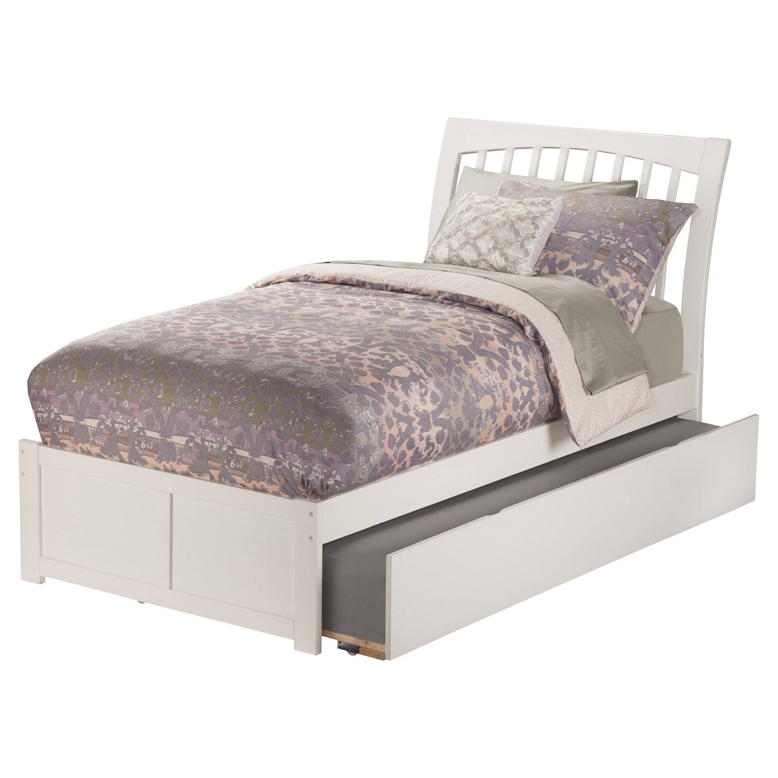 Caramel Latte Twin Flat Panel Bed with Trundle Y612161