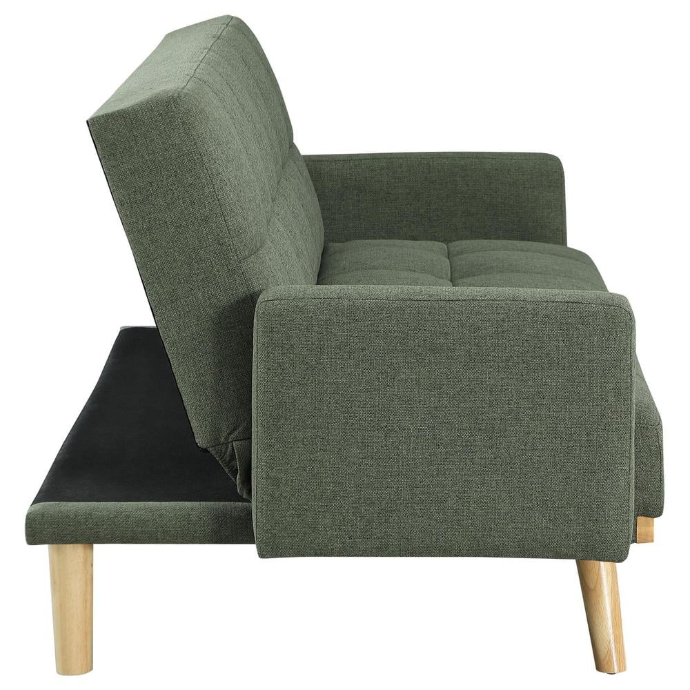 Sage Green Fabric Upholstered Convertible Sofa Bed U613