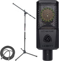 Large-Diaphragm Condenser Microphone with Boom Microphone Stand and XLR Mic Cable U7626