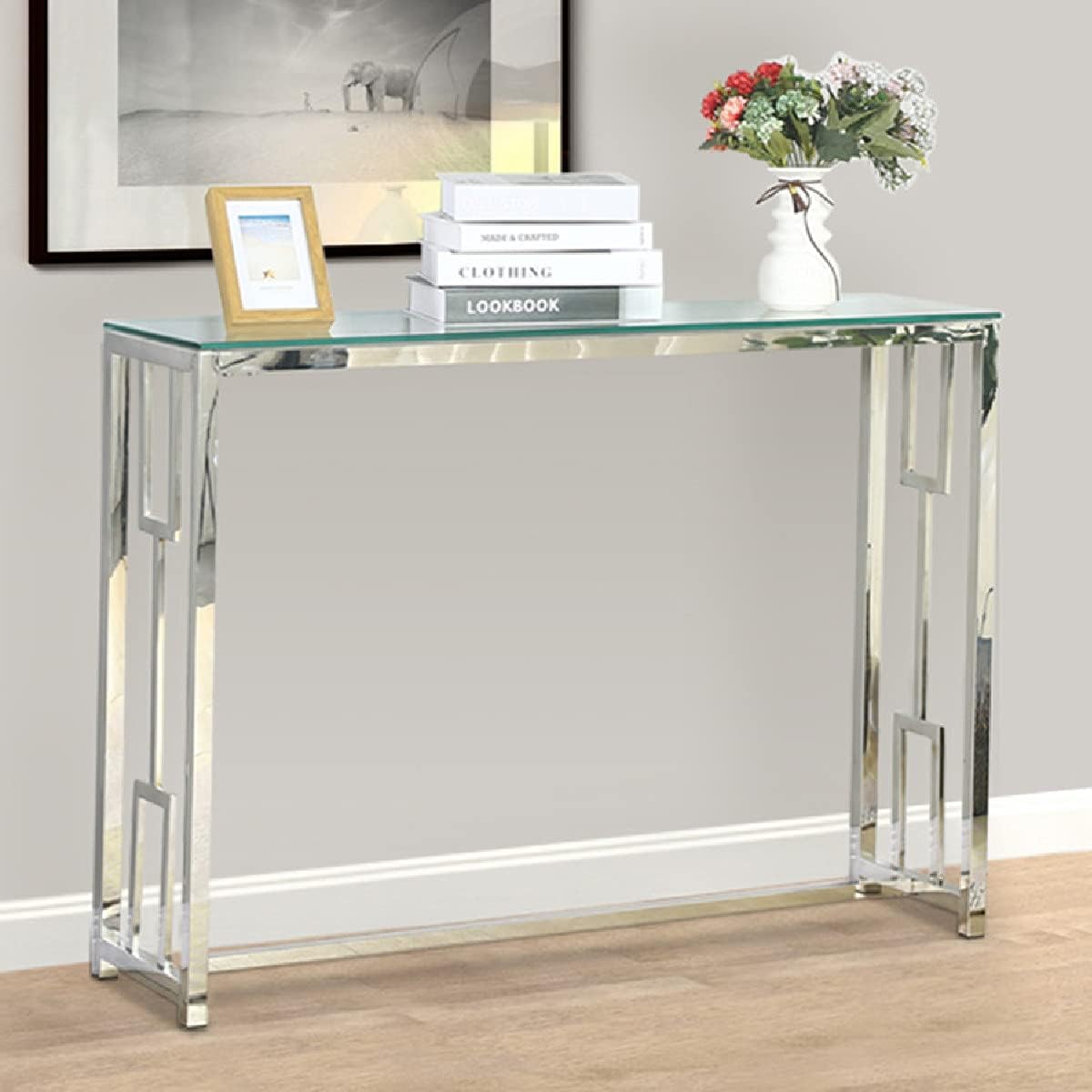 Narrow Glass Console Table H8337