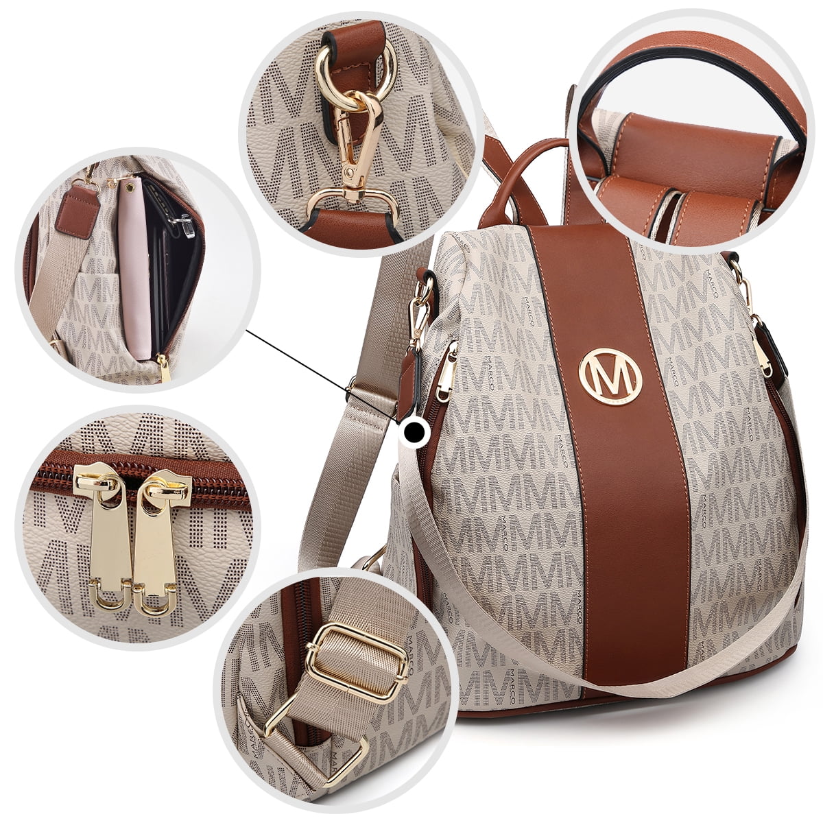 Anti-Theft Travel Backpack and Purse Wallet Set 2pcs K41928