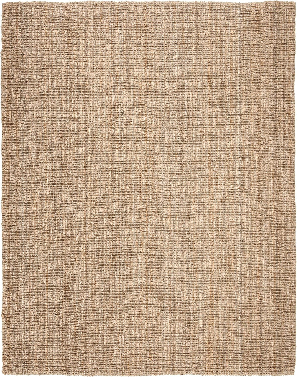 Natural Fiber Collection X-Large Area Rug - 11' x 15', Natural, Handmade Chunky Textured Jute 0.75-inch Thick L752