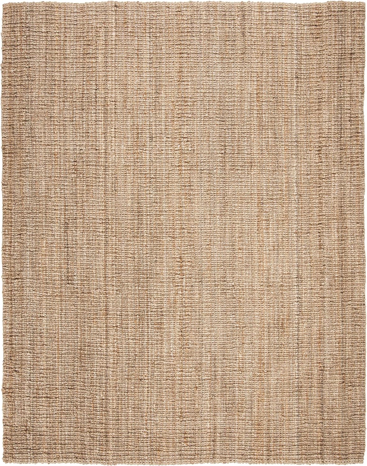 Natural Fiber Collection X-Large Area Rug - 11' x 15', Natural, Handmade Chunky Textured Jute 0.75-inch Thick L752