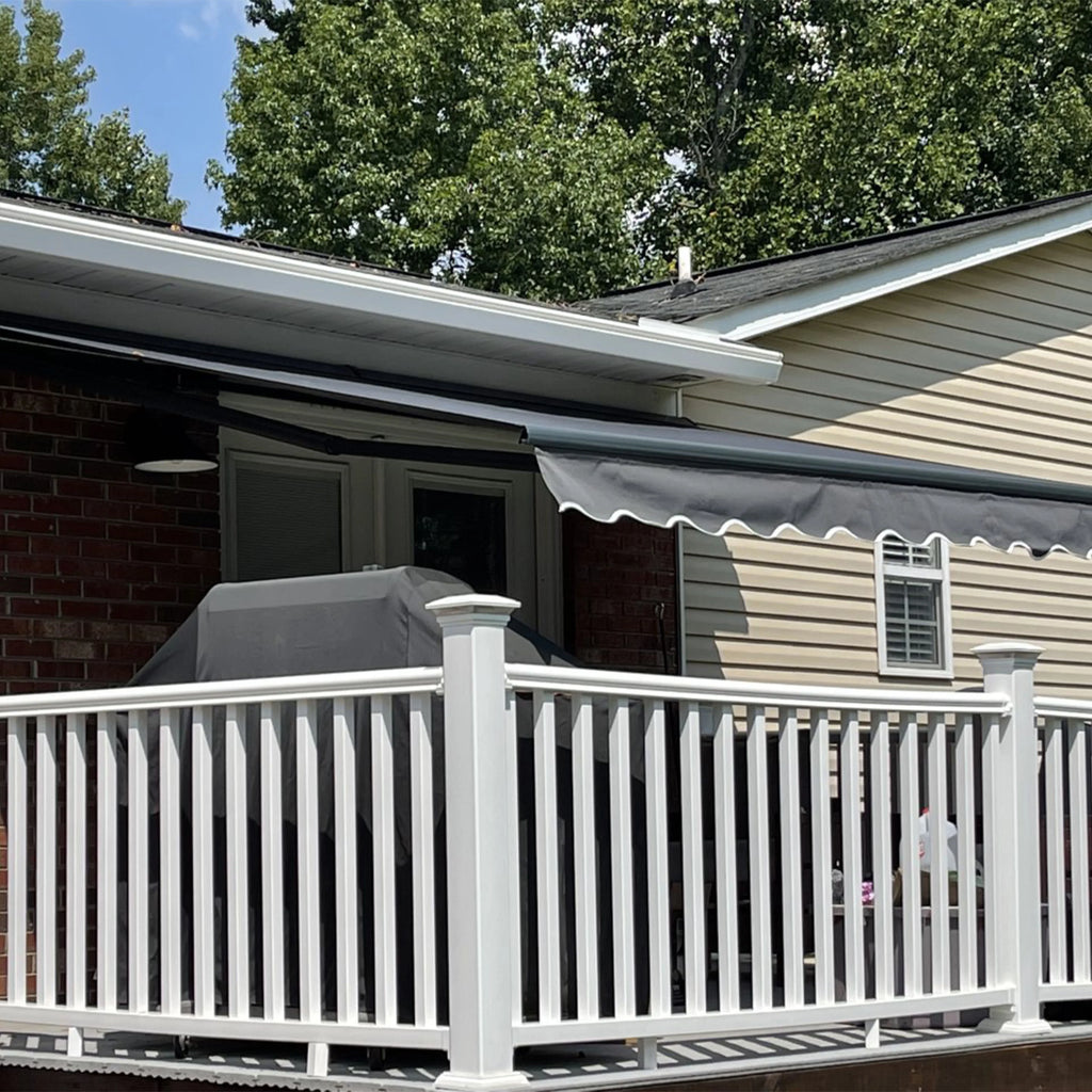 Gray Retractable Patio Awning T941