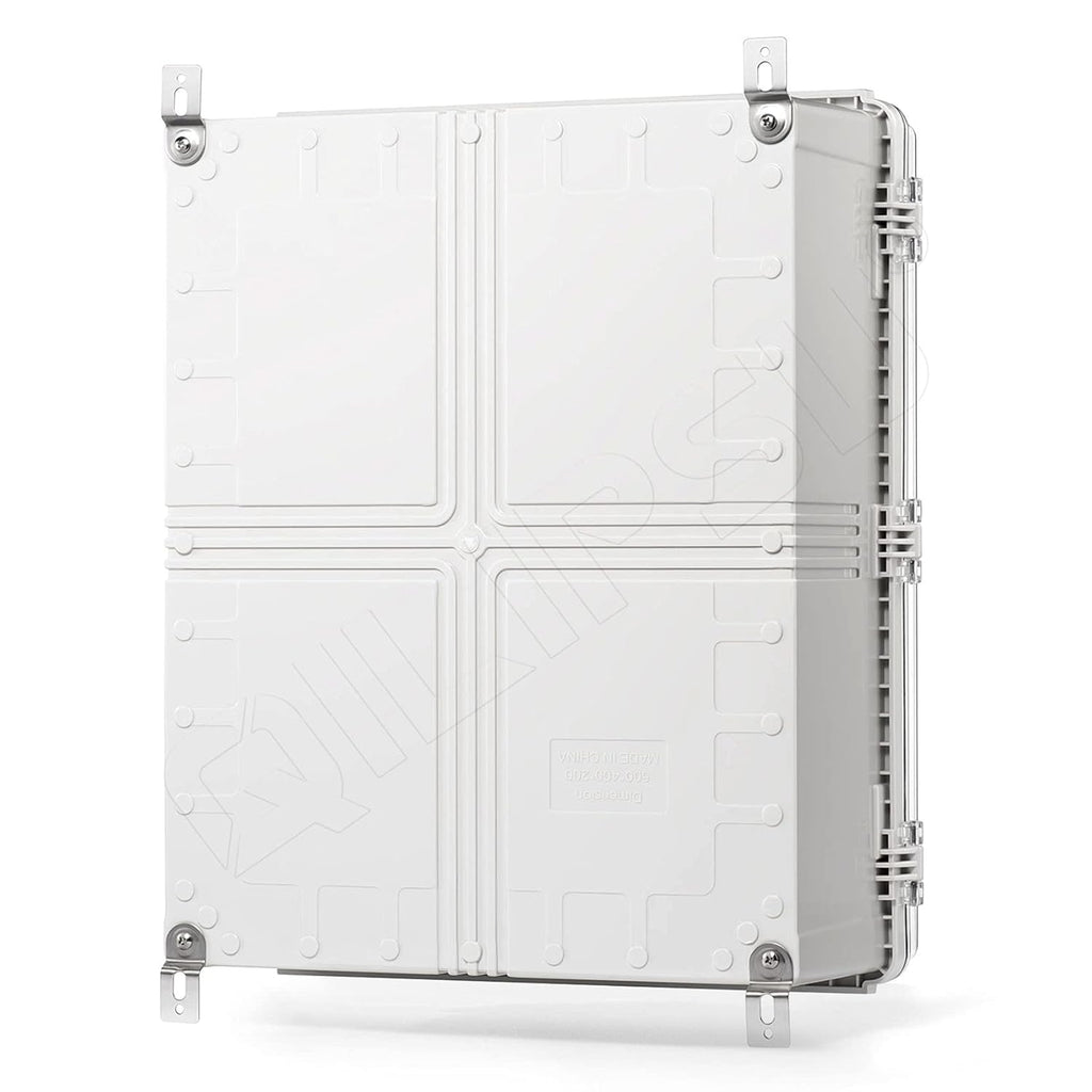 Clear Hinged Cover Junction Box with Mounting Plate, IP67 Waterproof ABS Plastic Grey U6795