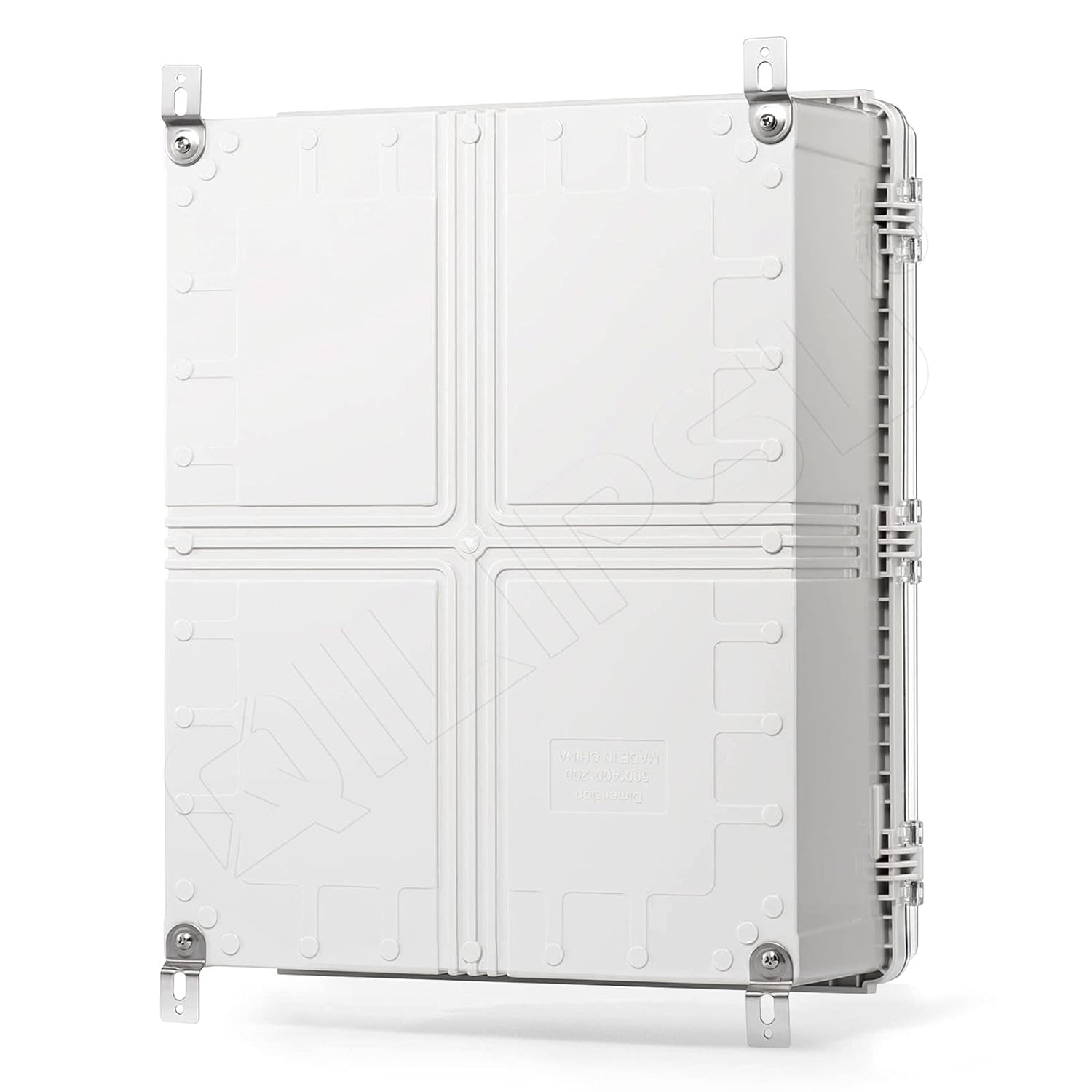 Clear Hinged Cover Junction Box with Mounting Plate, IP67 Waterproof ABS Plastic Grey U6795