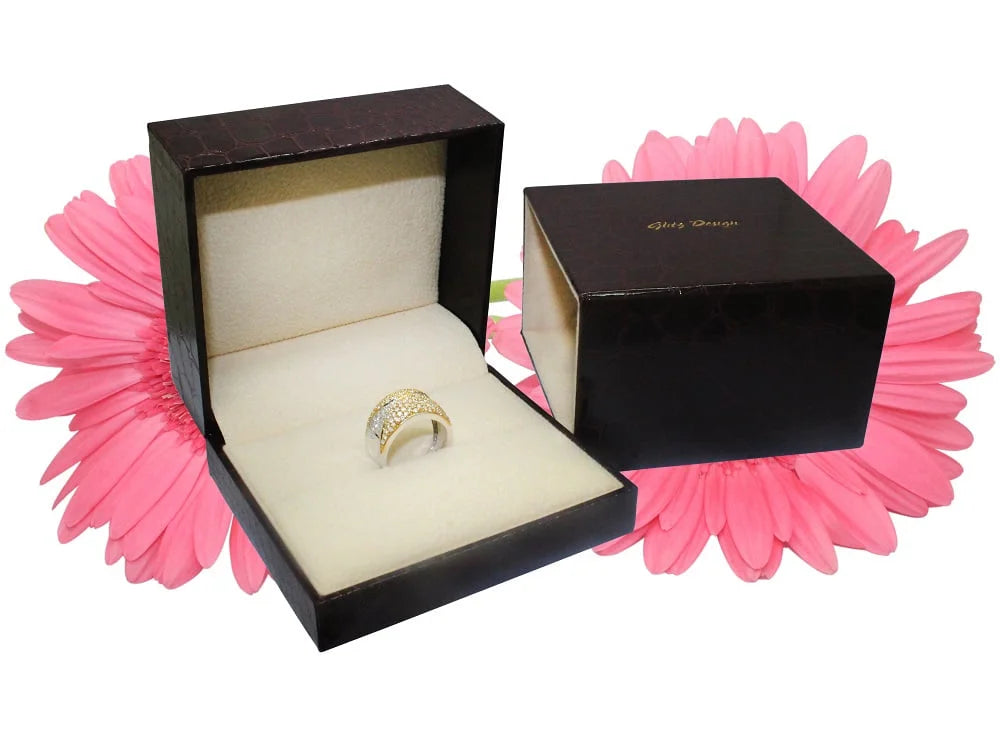 18K White Gold Halo Wedding Ring Set 5.90 Carat A81769