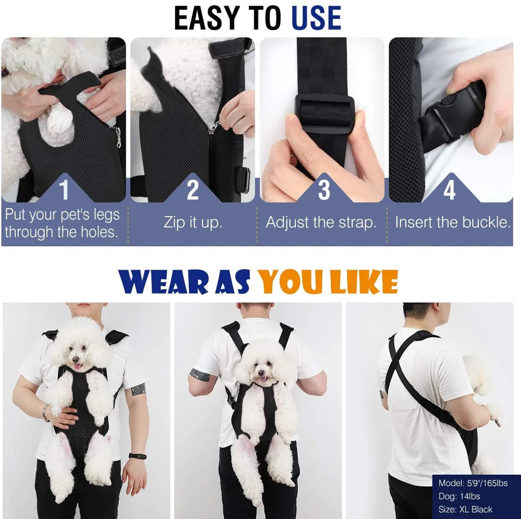 Pet Carrier Backpack Travel Bag for Small Medium Dogs Cats Puppies B76890