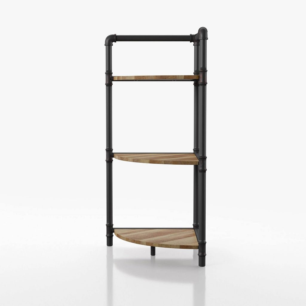 3 Tier Corner Bookshelf Sand Black/Light Pure Copper M730882