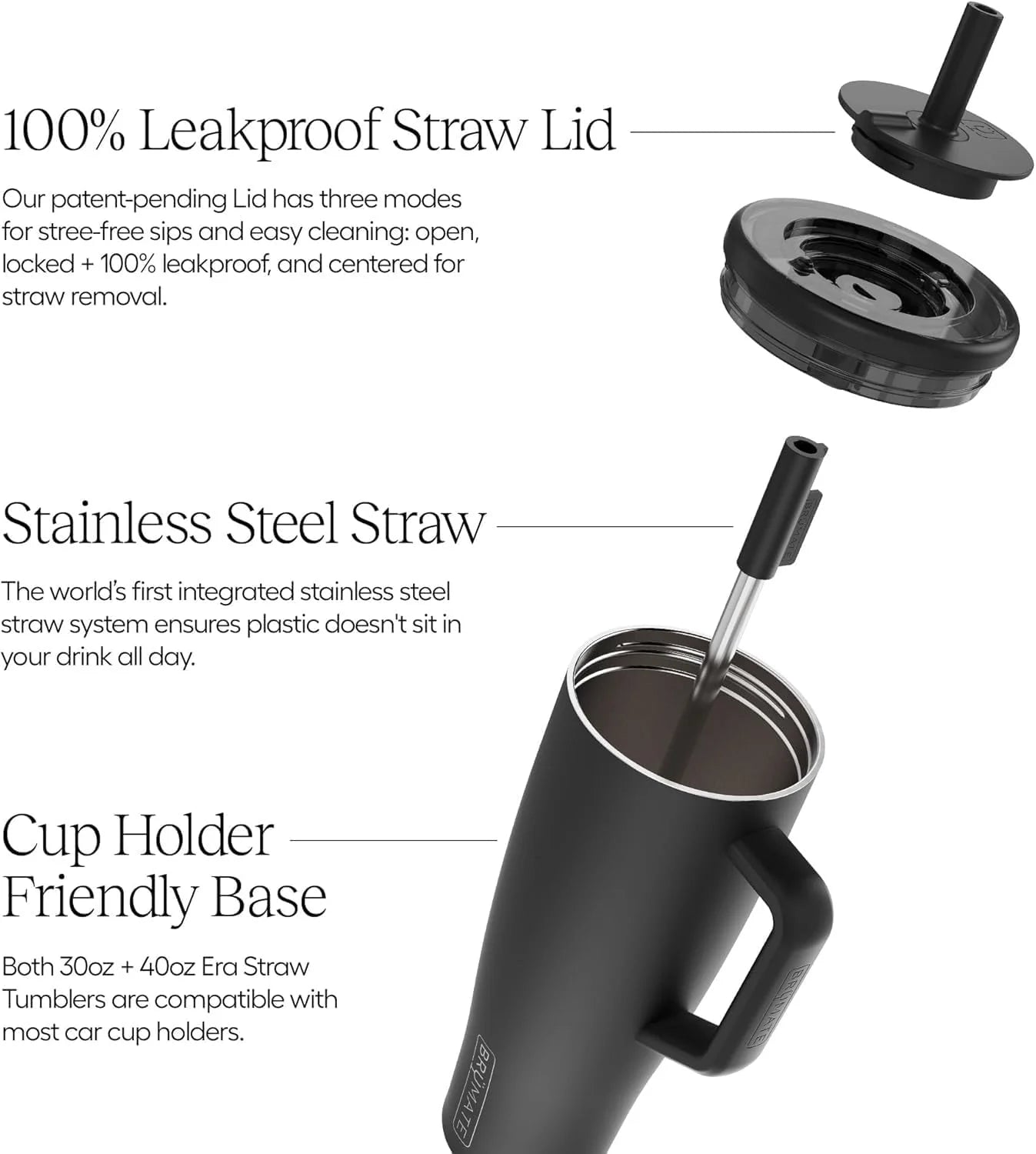 30 oz Stainless Steel Insulated Tumbler with Lid and Straw T6528
