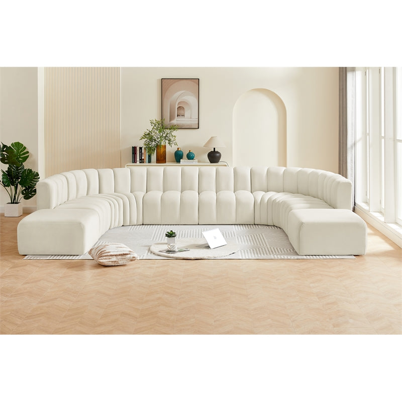 Cream Velvet Modular Sofa A944