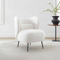 White Wool Barrel Chair H5167