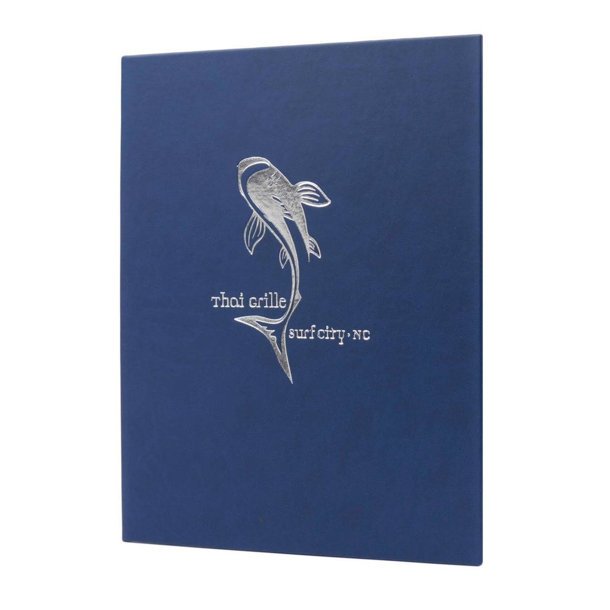 Dark Blue Plush Casebound Menu C45099