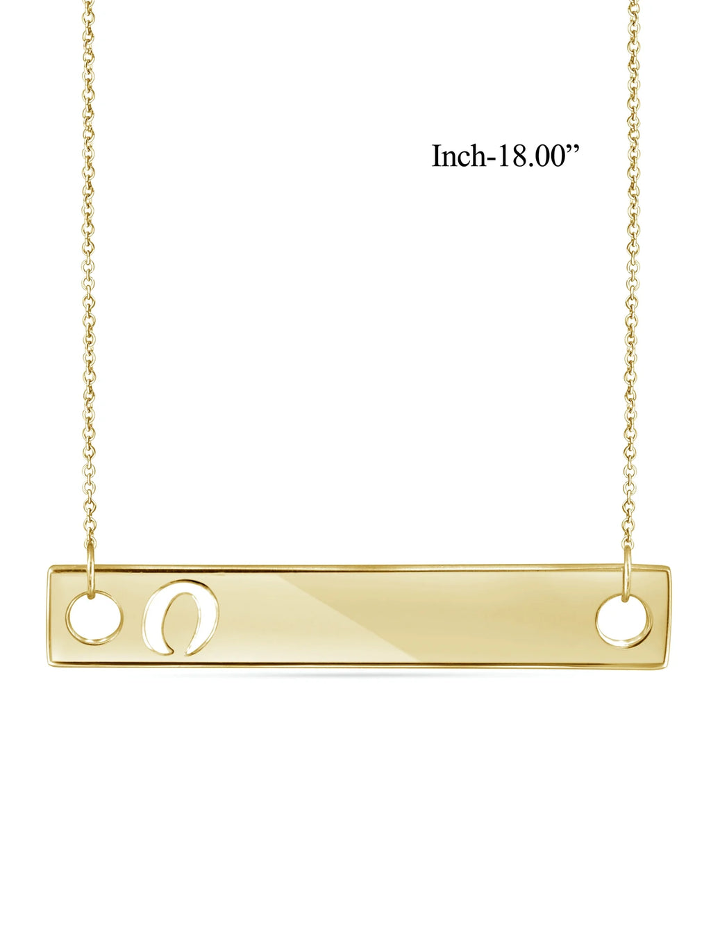 14K Gold Over Silver Bar Necklace K550101