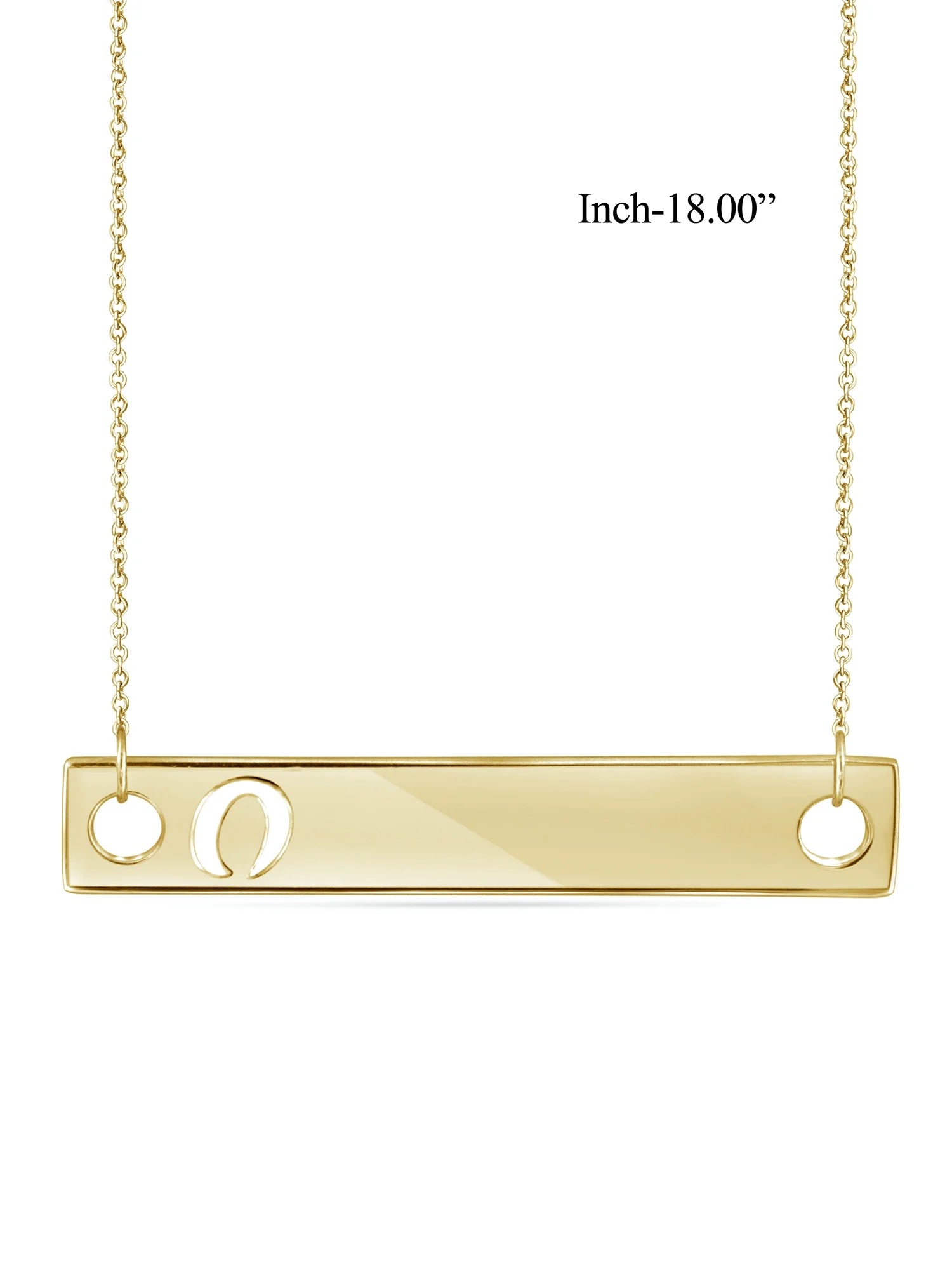 14K Gold Over Silver Bar Necklace K550101