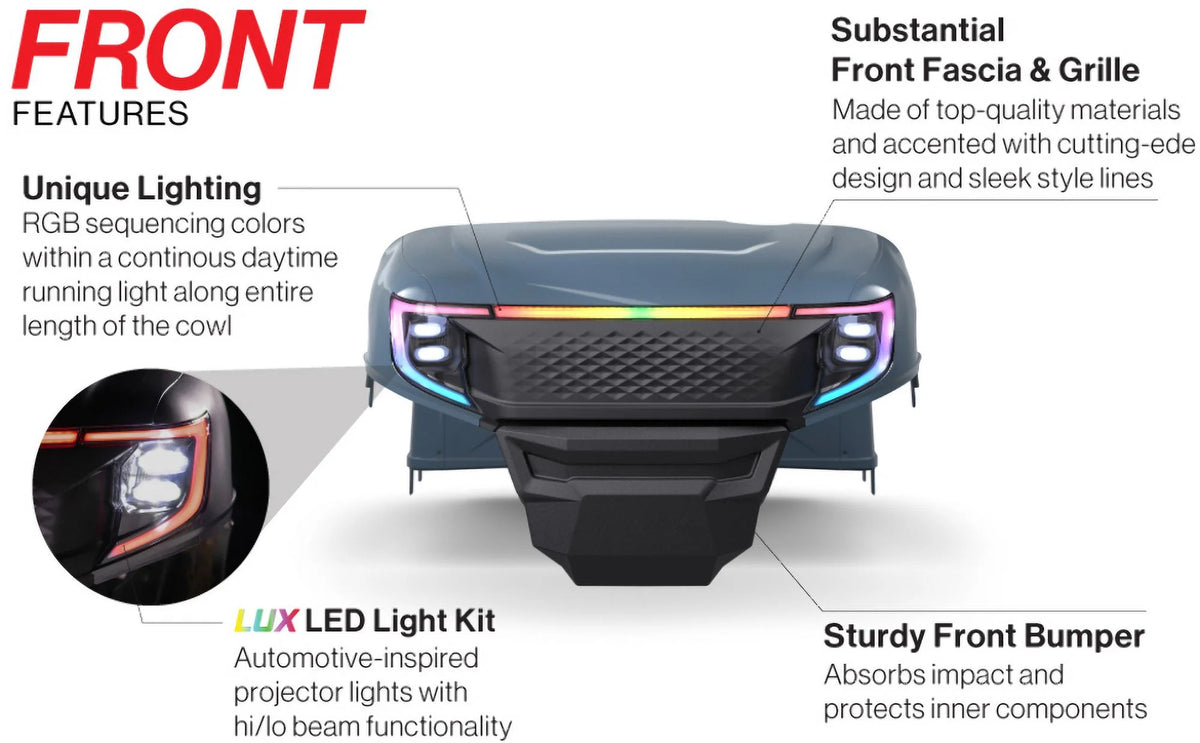 Hyper Gray Metallic Body Kit for EZGO RXV Golf Cart I86315