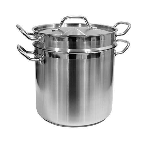 12 qt Induction Ready Stainless Steel Double Boiler with Cover R764