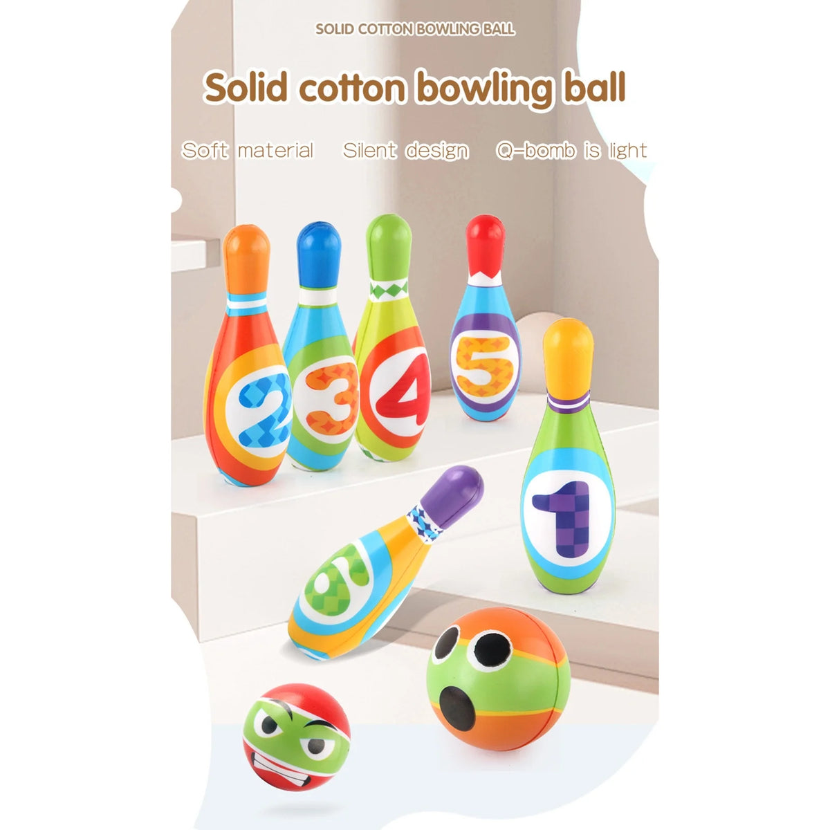 Mini Bowling Game Indoor Outdoor Sports Toy L631