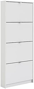 4 Drawer White Shoe Cabinet J441