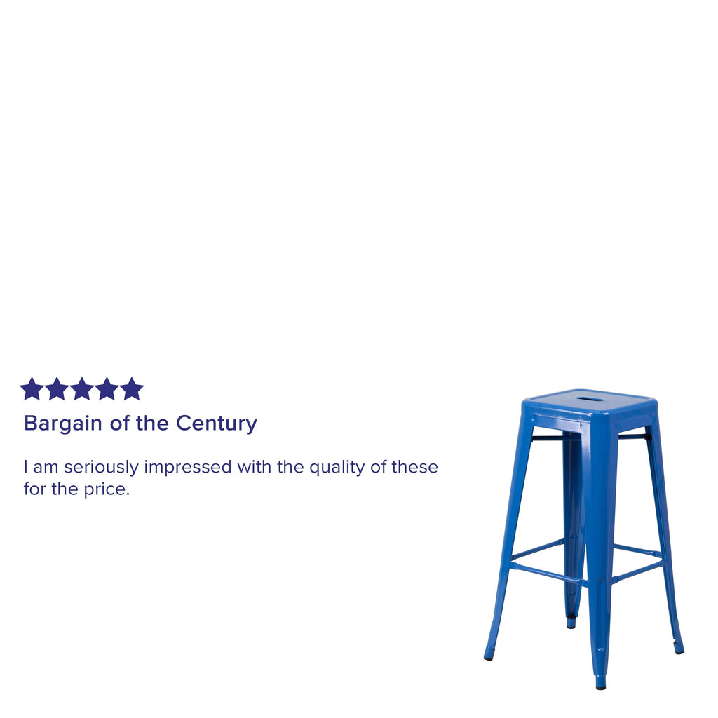 Yellow Backless Metal Barstool Y145740