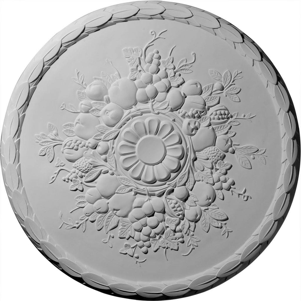 22 1/2x22OD x 1 1/4x22P Hand-Painted Smokey Topaz Ceiling Medallion M823422
