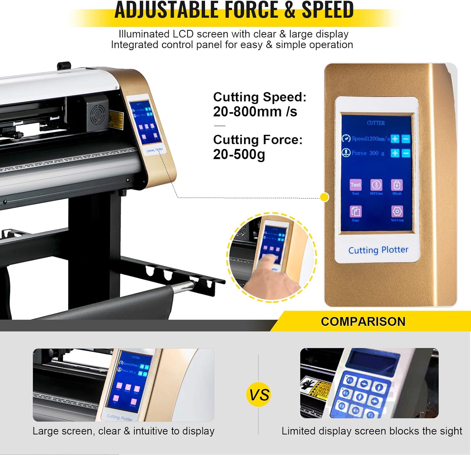 720mm Vinyl Cutter Machine with Touch Screen and Servo Motor X297