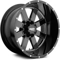 Gloss Black 20x10 Custom Wheel with Milled Accents G271