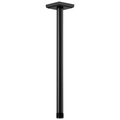 Matte Black Ceiling Mount Shower Arm and Square Flange X134267