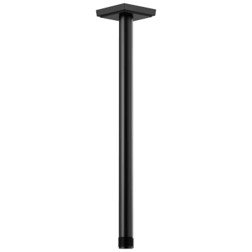 Matte Black Ceiling Mount Shower Arm and Square Flange X134267