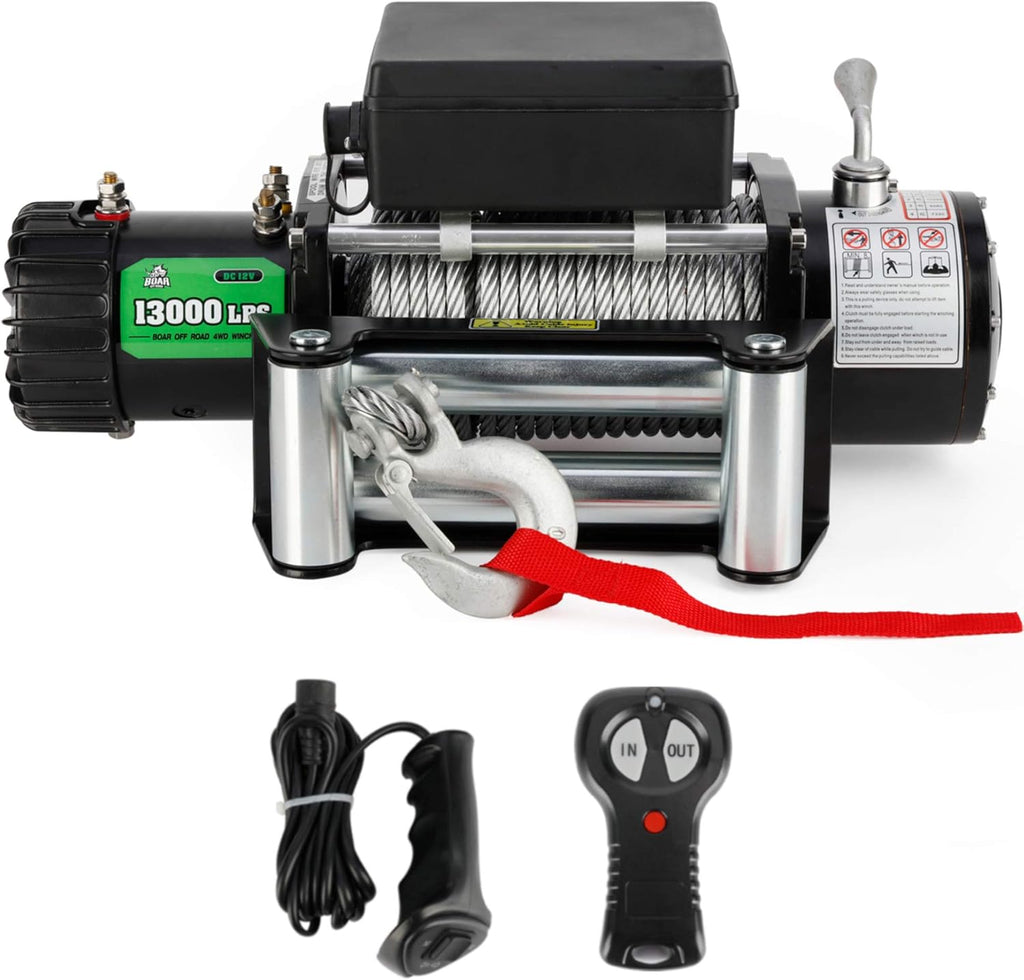 Electric Winch Kit with Steel Cable and Roller Fairlead T282643