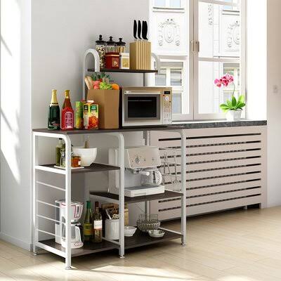 White/Black Multifunctional Kitchen Cart Y346333