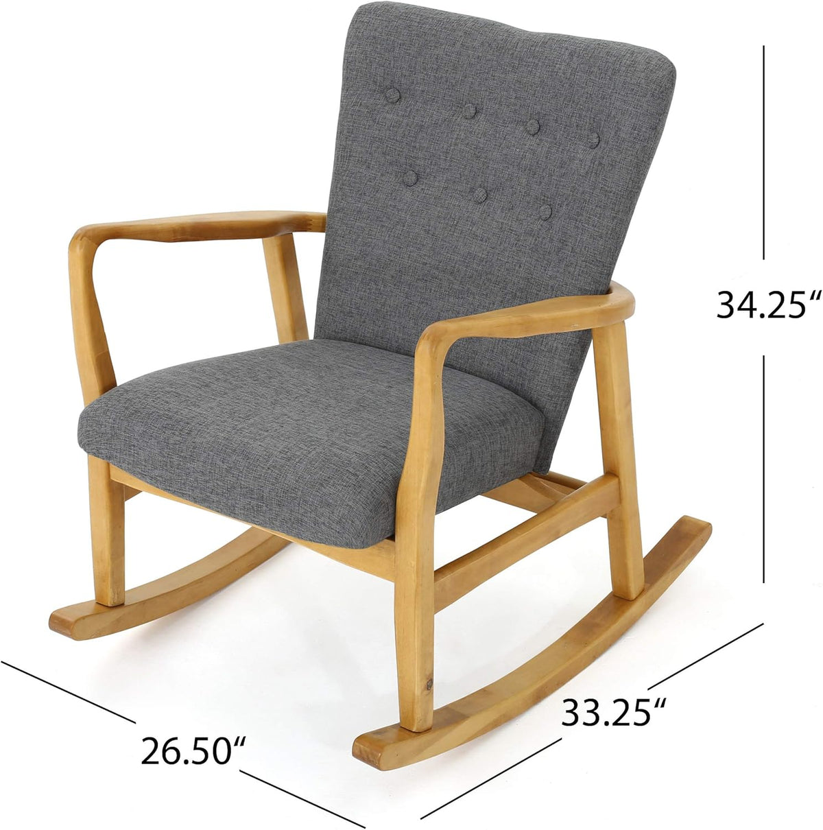 Grey Fabric Rocker T69358