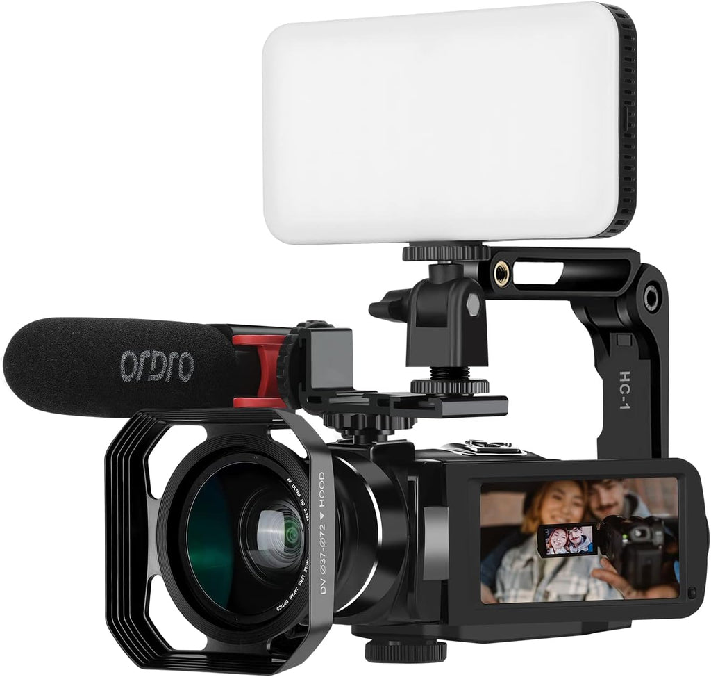 4K Camcorder 10X Optical Zoom WiFi Video Camera 120X Zoom Digital Camera 3.1 IPS Touch Screen C708653