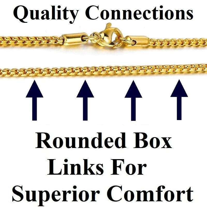 18k Gold 24" Chain Link Necklace And Dragon Filled Pendant Z45673