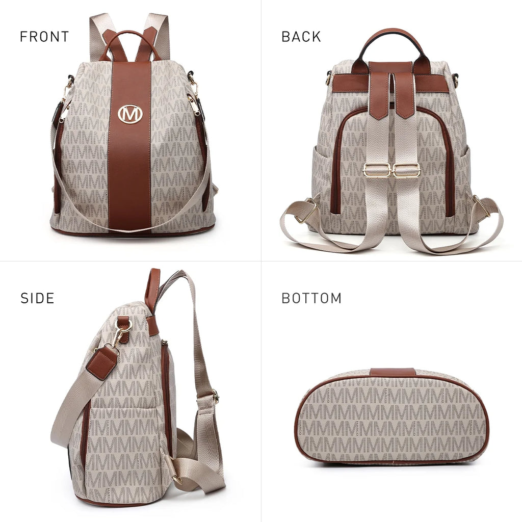 Anti-Theft Travel Backpack and Purse Wallet Set 2pcs K41928