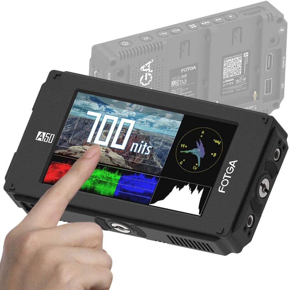5inch Touchscreen Camera Field Monitor with HDMI 4K + 3G SDI in/Out, Cables, Battery, Charger, Carry Case H339814