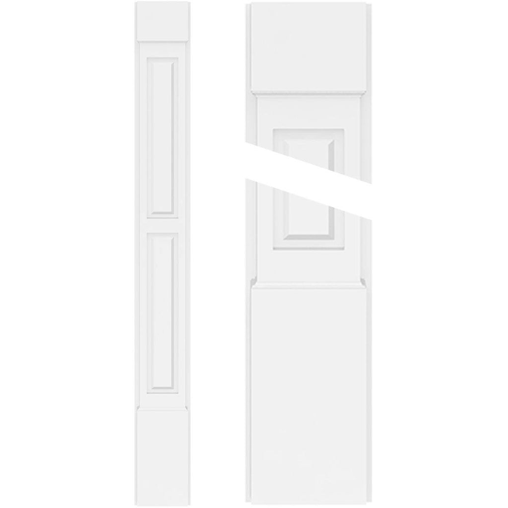 Two Equal Raised Panel PVC Pilaster C866