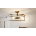 Brass 4-Light Semi-Flush Mount Q6948