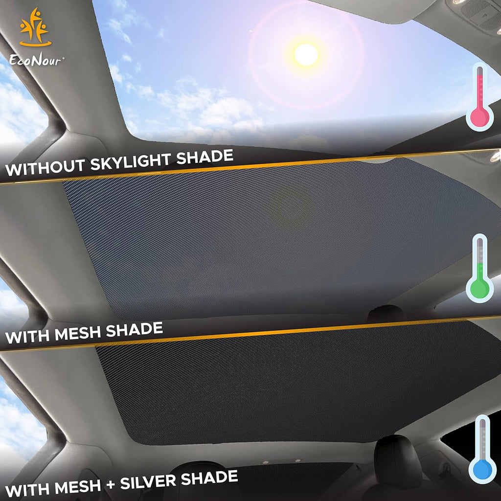 Foldable Sunroof Shade Cover with Heat Insulation Film, Pack of 2 X311