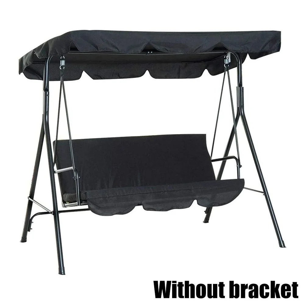 3 Persons Metal Porch Swing Chair Bench Cover U9491