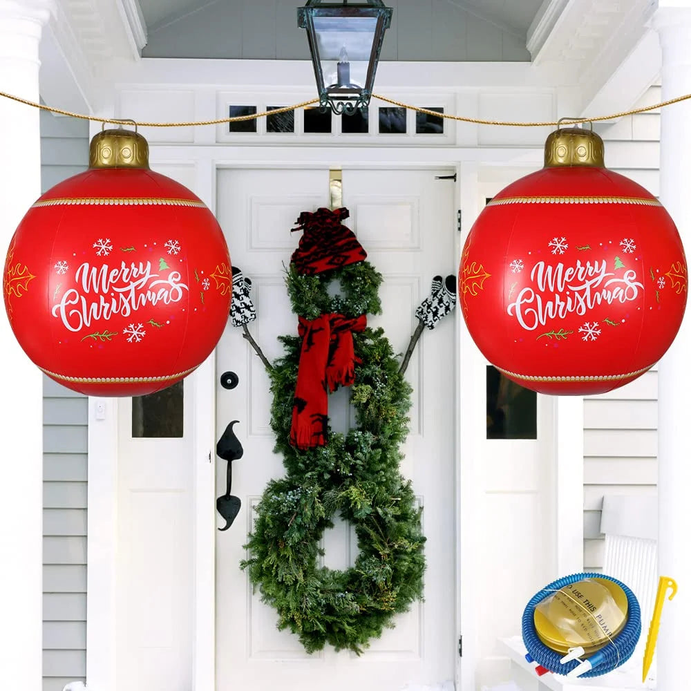 2Pcs Decorative Christmas Inflatable Ball PVC Toy K698