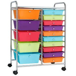 15 Drawer Rolling Storage Cart Q230034