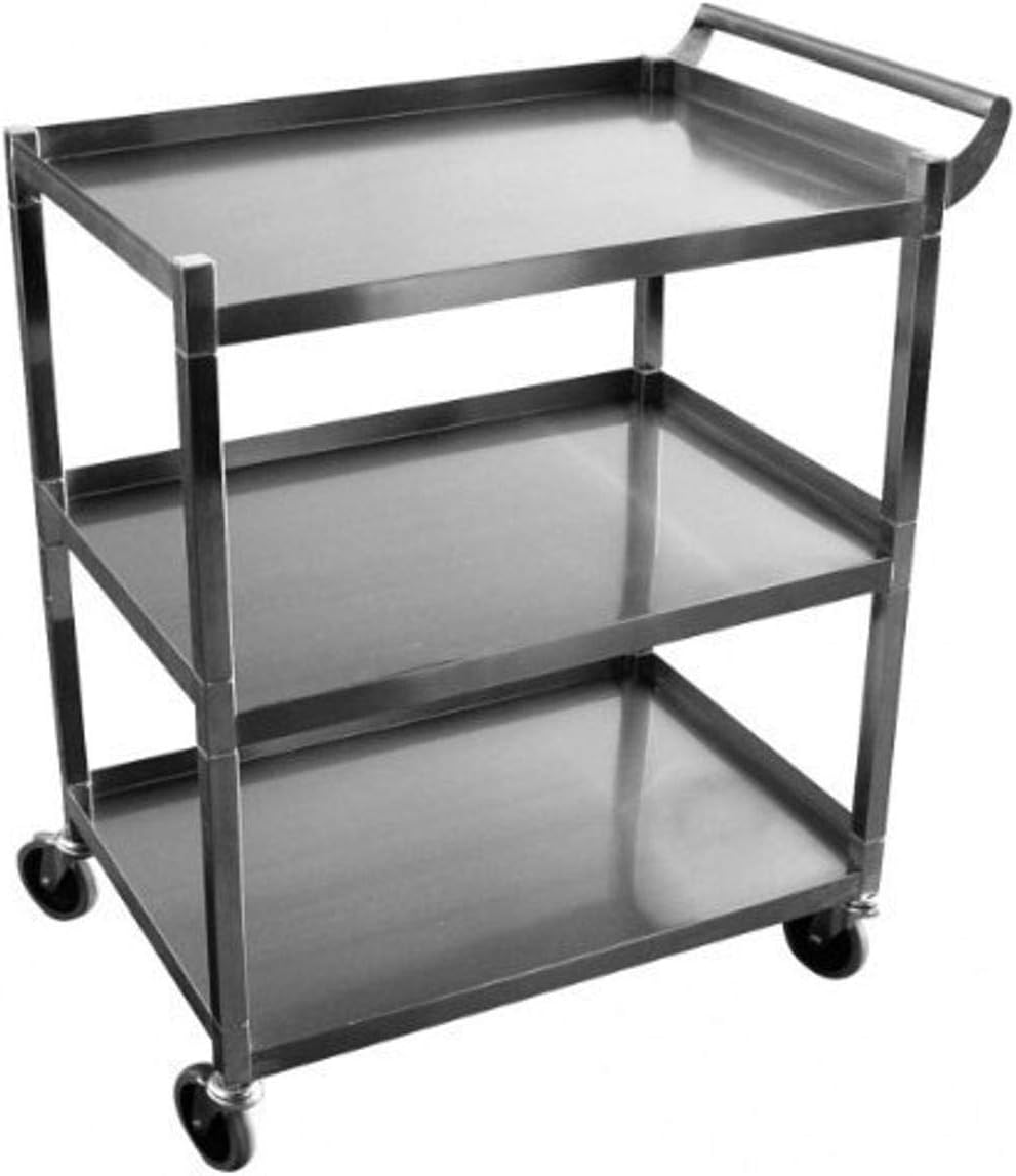 Stainless Steel Utility Cart with 5-Inch Swivel Casters Q3191