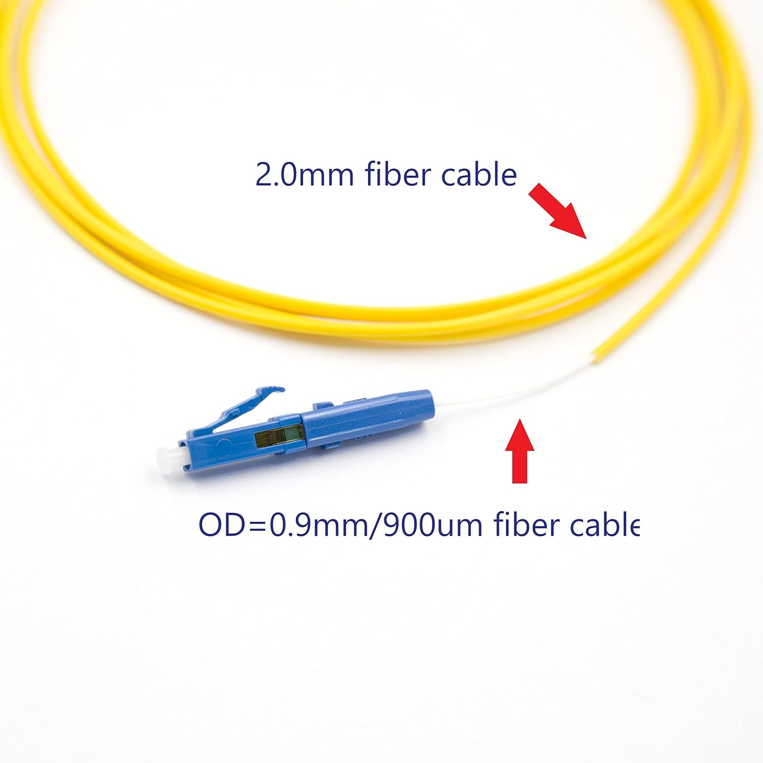 10pcs LC UPC Fiber Optic Quick Connector with Matched Tools Single Mode 9/125 for 900um Cable M60878