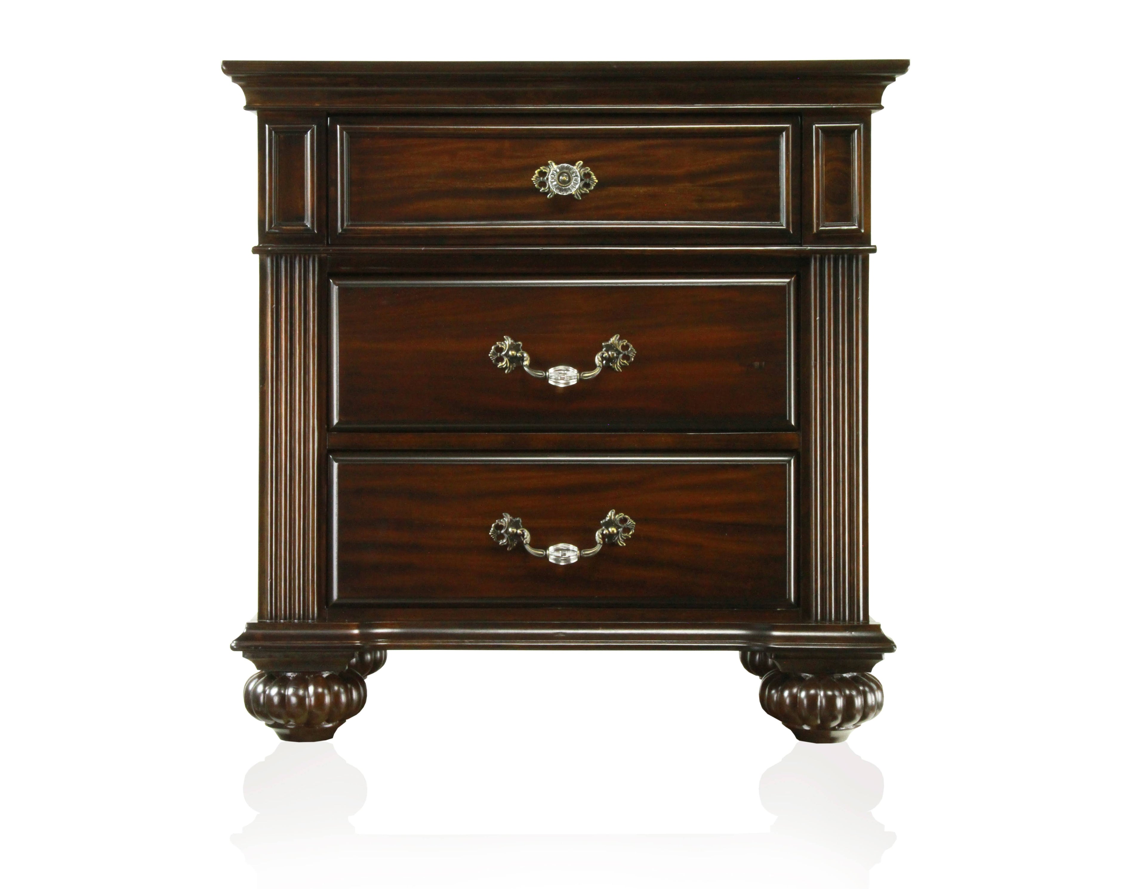 Dark Walnut Nightstand F4691