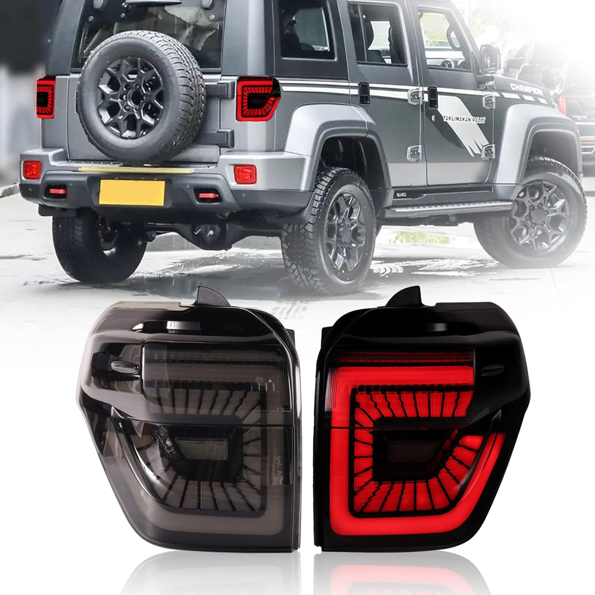 Smoke LED Tail Light Assembly Pair for Toyota 4 Runner A53996
